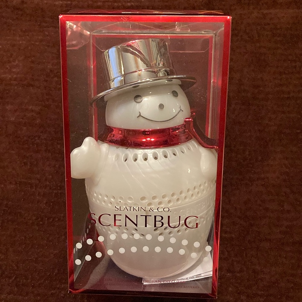 Slatkin & Co Snowman Scentbug Fragrance Oil Fan Diffuser, NIB